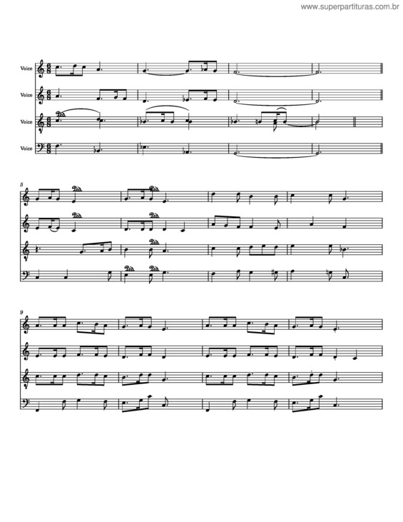 Partitura da música Noche De Paz – Unknown Author