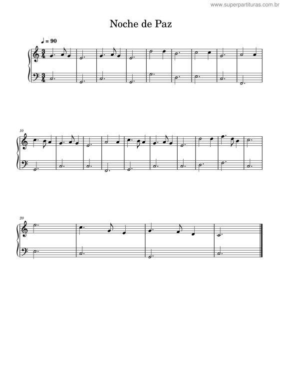 Partitura da música Noche De Paz – Villancicos Noche De Paz – Villancico