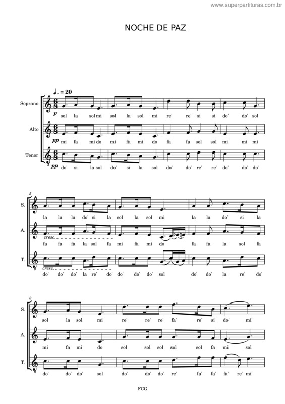Partitura da música Noche De Paz – Villancicos Noche De Paz v.10