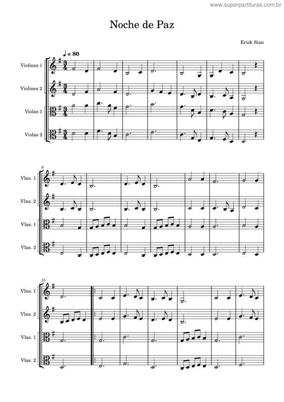 Partitura da música Noche De Paz – Villancicos Noche De Paz v.2