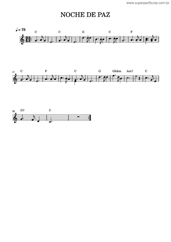 Partitura da música Noche De Paz – Villancicos Noche De Paz v.7