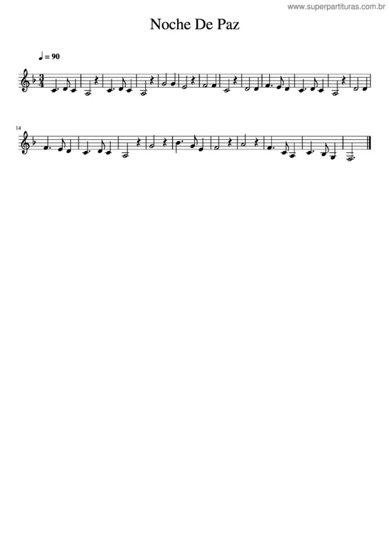 Partitura da música Noche De Paz – Villancicos v.4