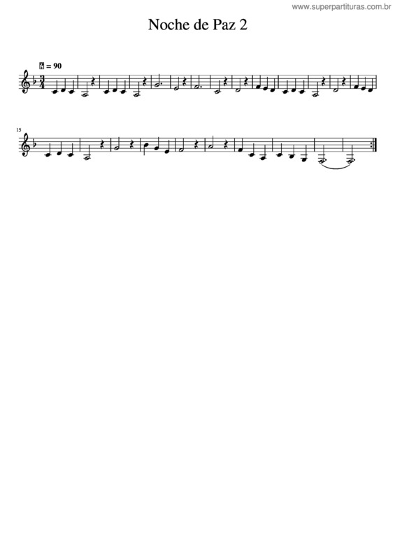 Partitura da música Noche De Paz – Villancicos v.7