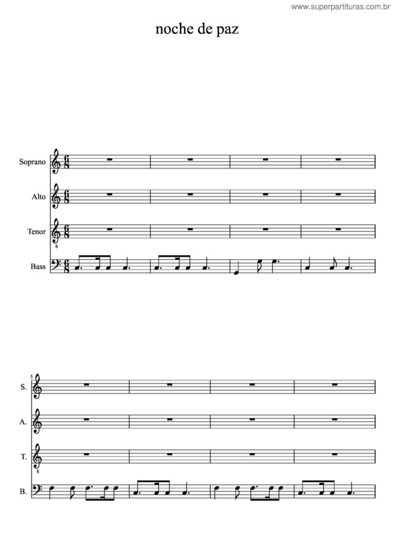 Partitura da música Noche De Paz –Baix