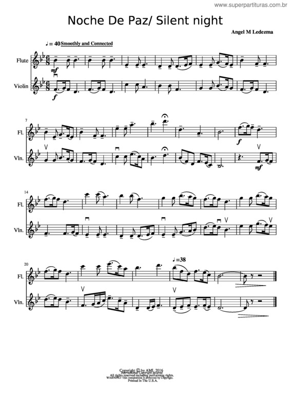 Partitura da música Noche De Paz/ Silent Night