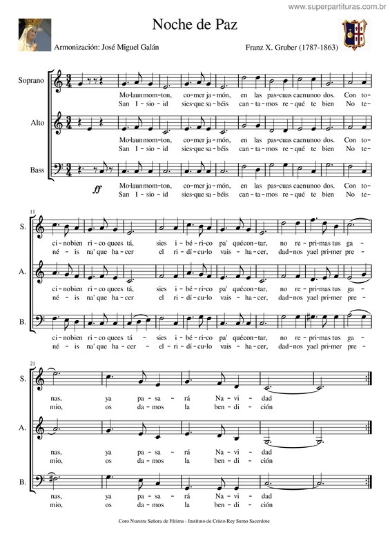Partitura da música Noche De Paz _Sanisi v.2