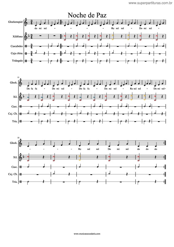 Partitura da música Noche De Paz Acompañamiento