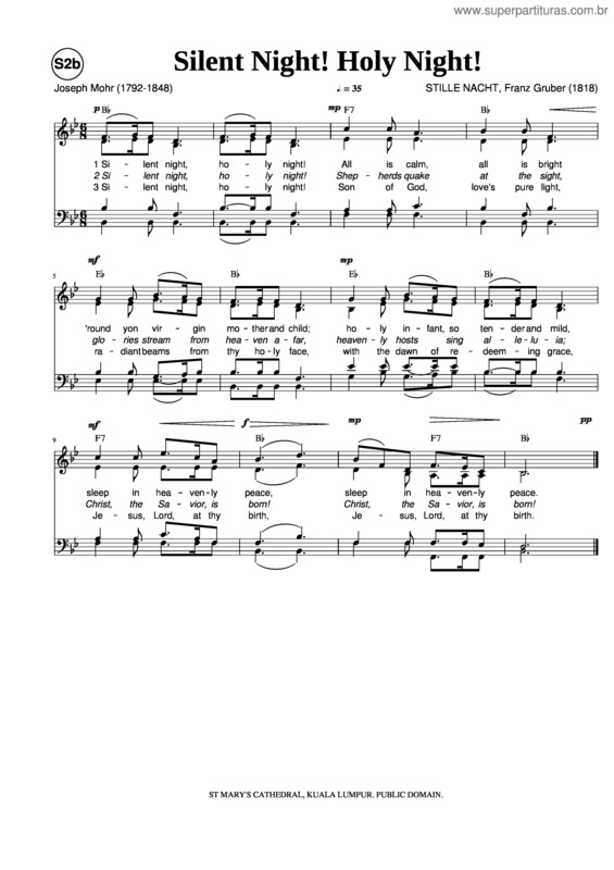 Partitura da música Noche De Paz Coral