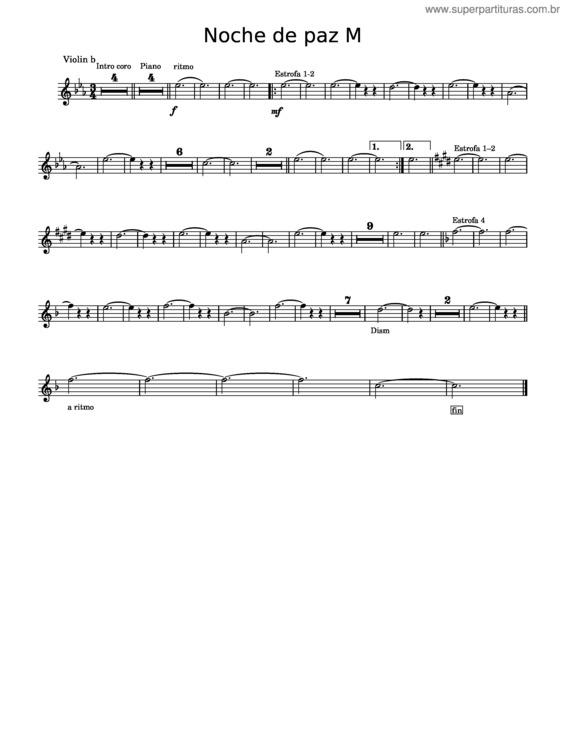 Partitura da música Noche De Paz Lm – Joseph Mohr v.2