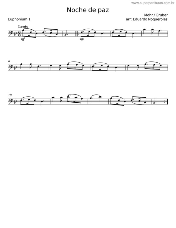Partitura da música Noche De Paz M – Joseph Mohr