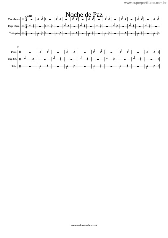 Partitura da música Noche De Paz Percu Lenta