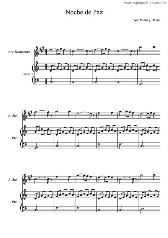 Partitura da música Noche De Paz v.10