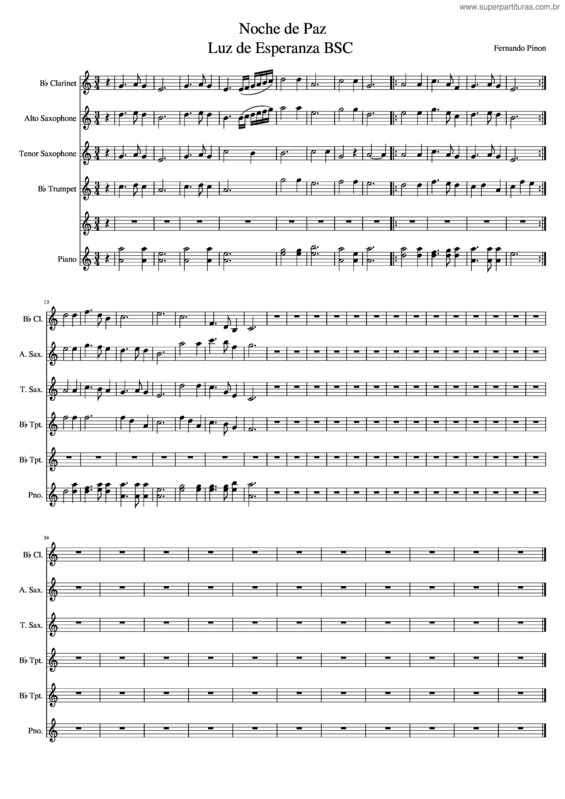 Partitura da música Noche De Paz v.13