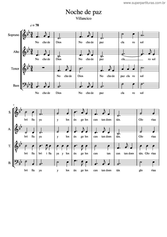 Partitura da música Noche De Paz v.14