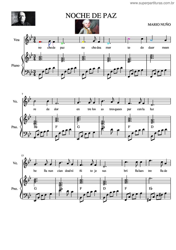 Partitura da música Noche De Paz v.20