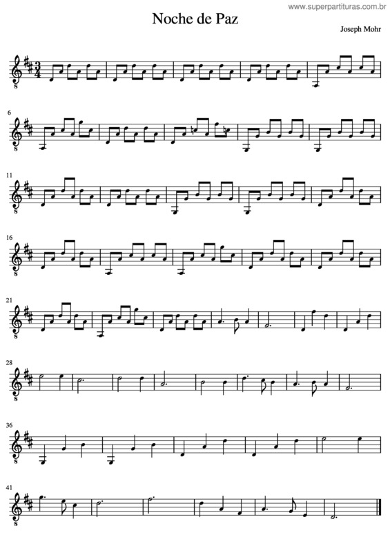 Partitura da música Noche De Paz v.22