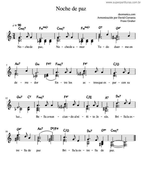 Partitura da música Noche De Paz v.24