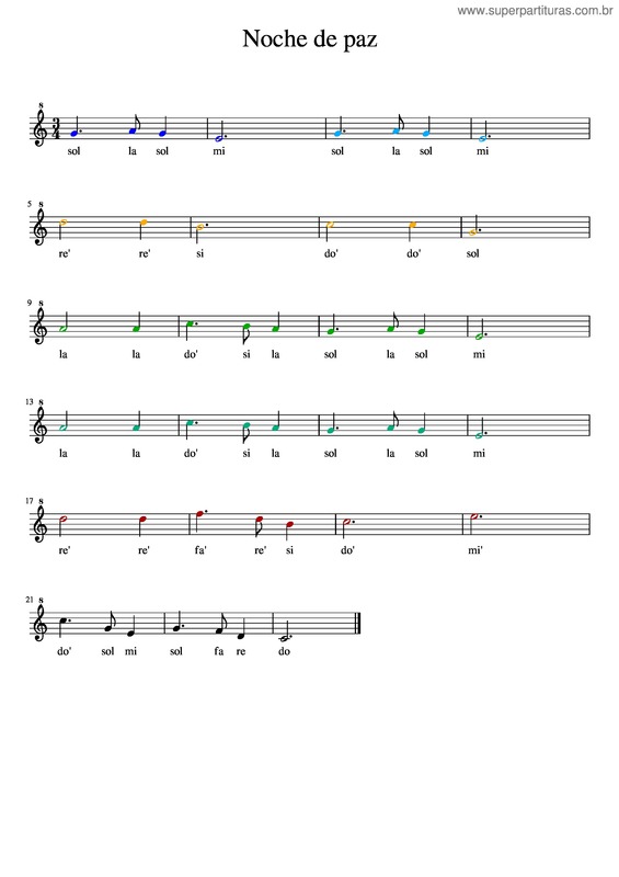 Partitura da música Noche De Paz v.25