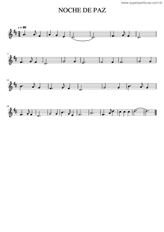 Partitura da música Noche De Paz v.26