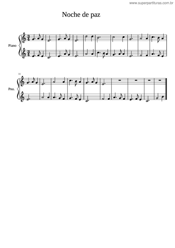 Partitura da música Noche De Paz v.34