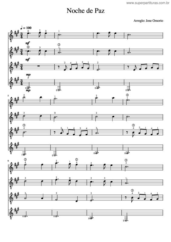 Partitura da música Noche De Paz v.36