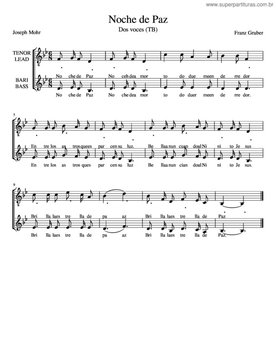 Partitura da música Noche De Paz v.37