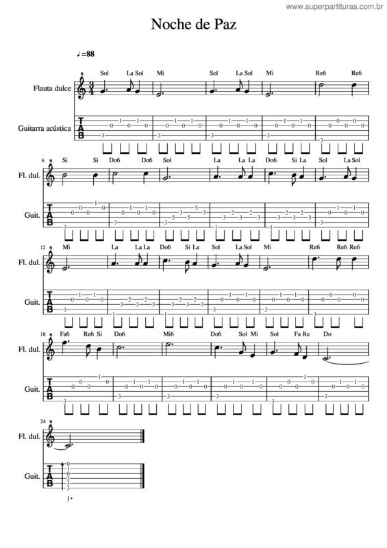 Partitura da música Noche De Paz v.40