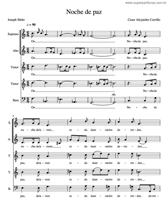 Partitura da música Noche De Paz v.44