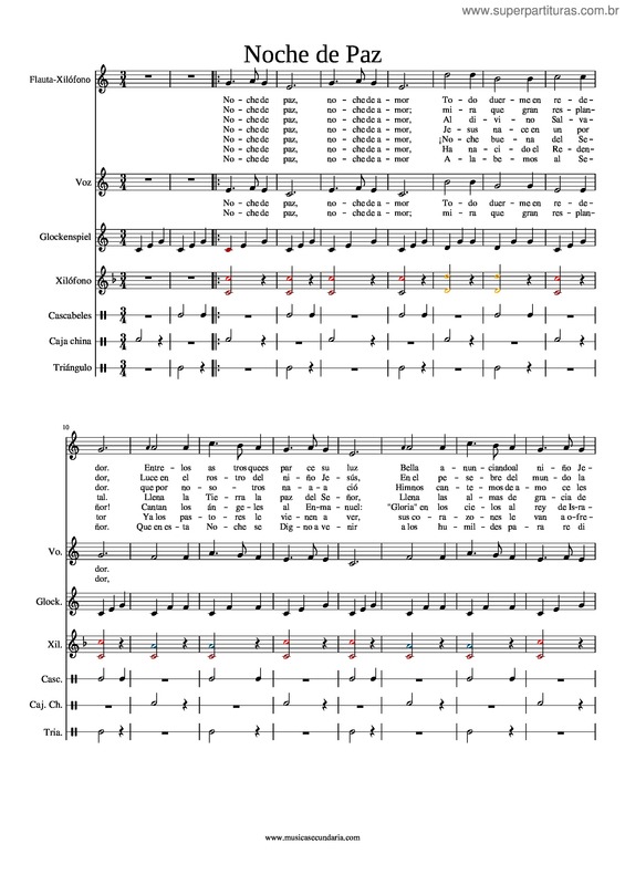 Partitura da música Noche De Paz v.45