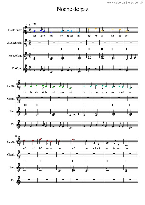 Partitura da música Noche De Paz v.47