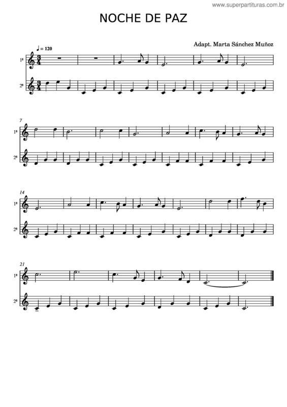 Partitura da música Noche De Paz v.48
