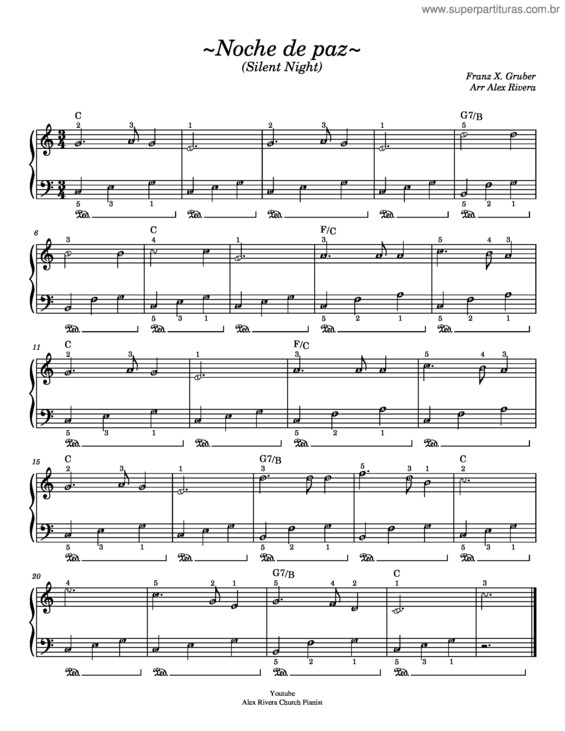 Partitura da música Noche De Paz v.49