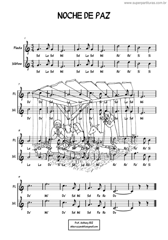 Partitura da música Noche De Paz v.50