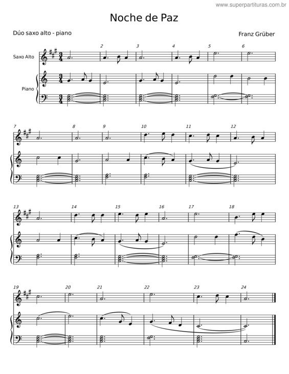 Partitura da música Noche De Paz v.53