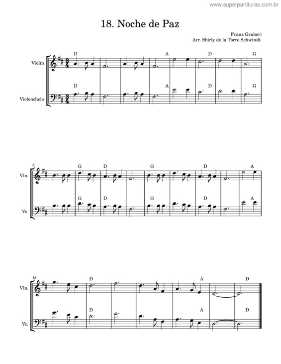 Partitura da música Noche De Paz v.6