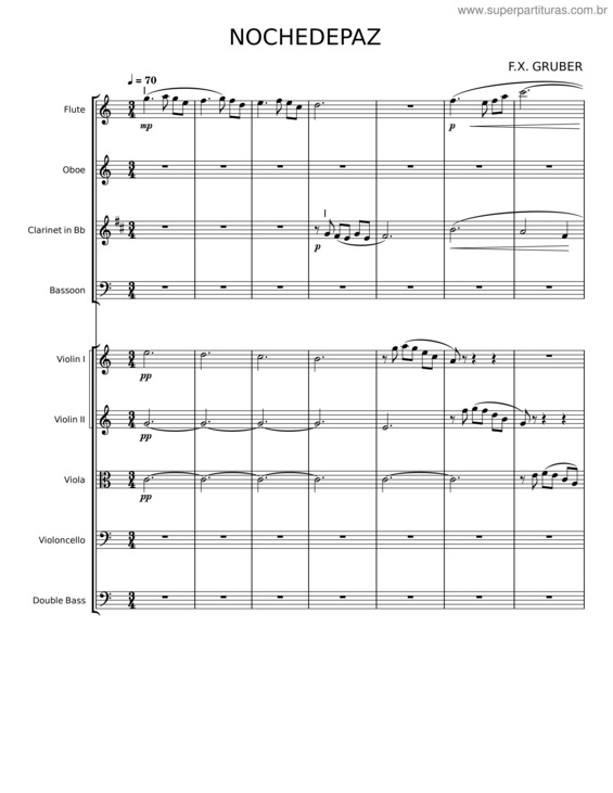 Partitura da música Noche De Paz v.61