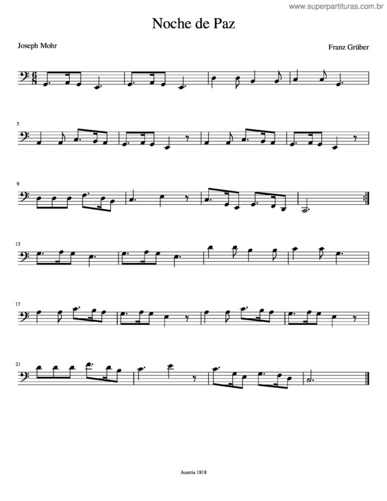 Partitura da música Noche De Paz v.69