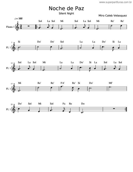 Partitura da música Noche De Paz v.7