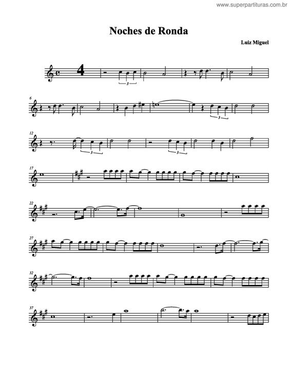 Partitura da música Noches de Ronda