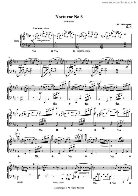 Partitura da música Nocturne No.6 - Op.9