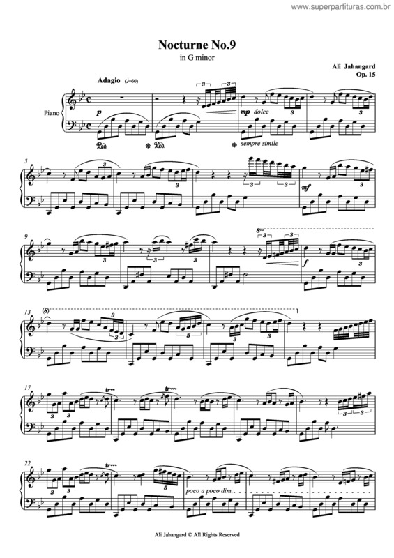 Partitura da música Nocturne No.9 - Op.12