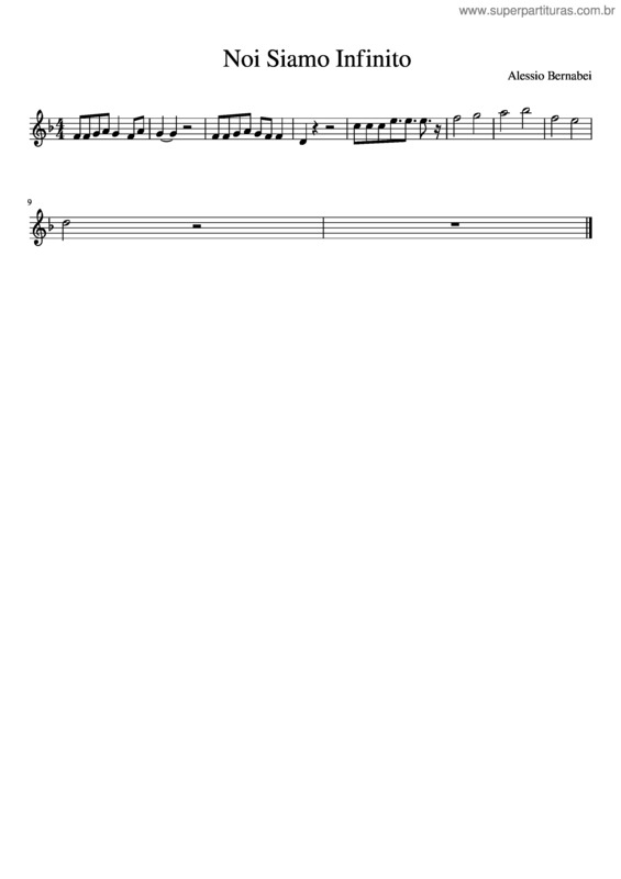 Partitura da música Noi Siamo Infinito
