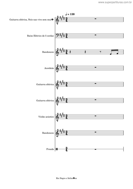 Partitura da música Nois Nâo Vive Sem Muié – Gilberto E Gilmar