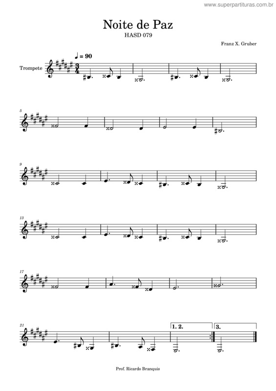 Partitura da música Noite De Paz Hinário Novo Cantico