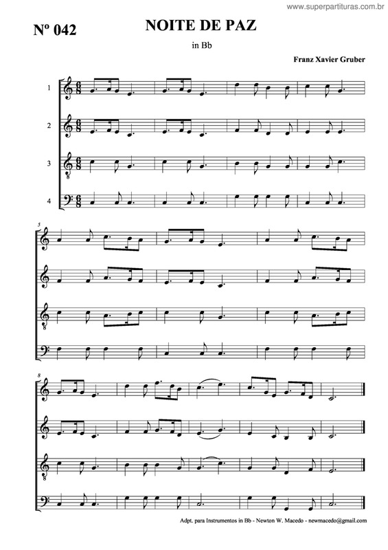 Partitura da música Noite De Paz v.9