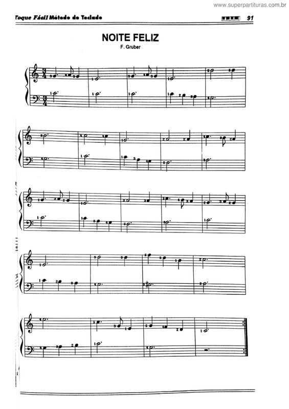 Partitura da música Noite Feliz v.27