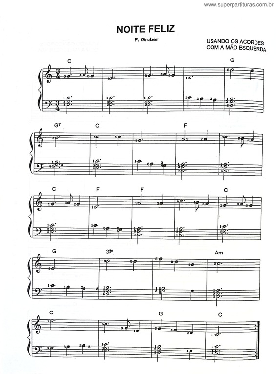 Partitura da música Noite Feliz v.29