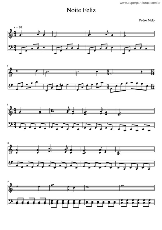 Partitura da música Noite Feliz v.33