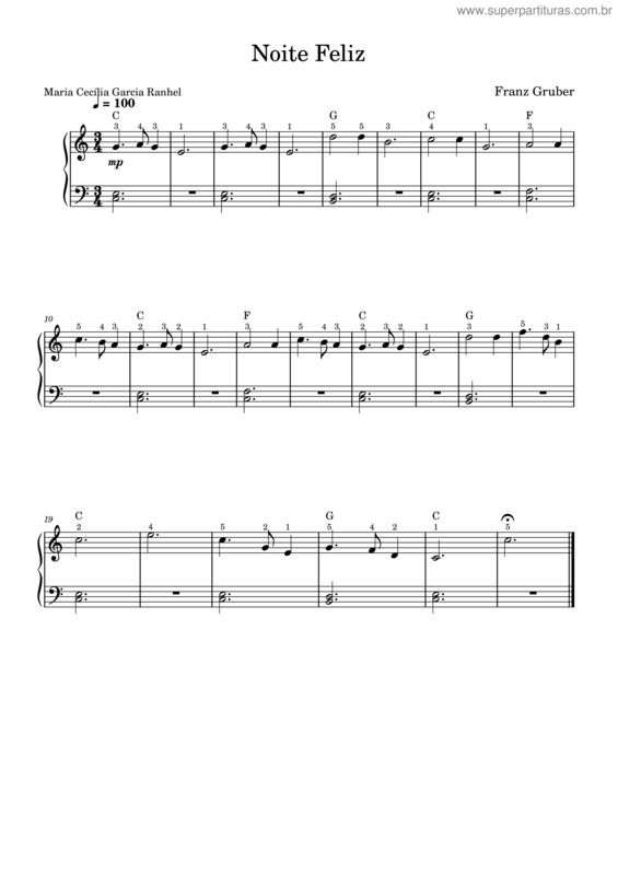 Partitura da música Noite Feliz v.37