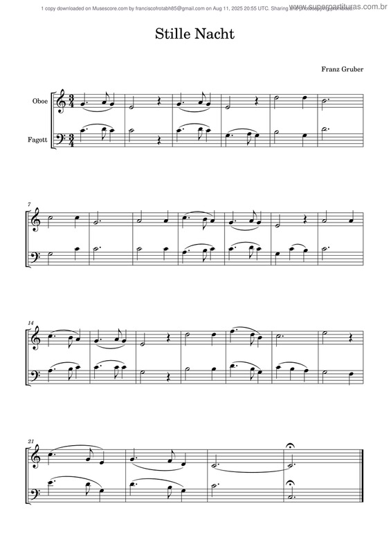Partitura da música Noite Feliz v.38